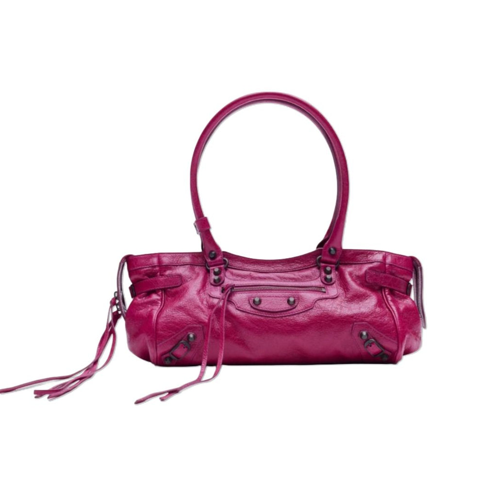 TOP Quality Fine-Grain Leather Horizontal Tote Shoulder Bag