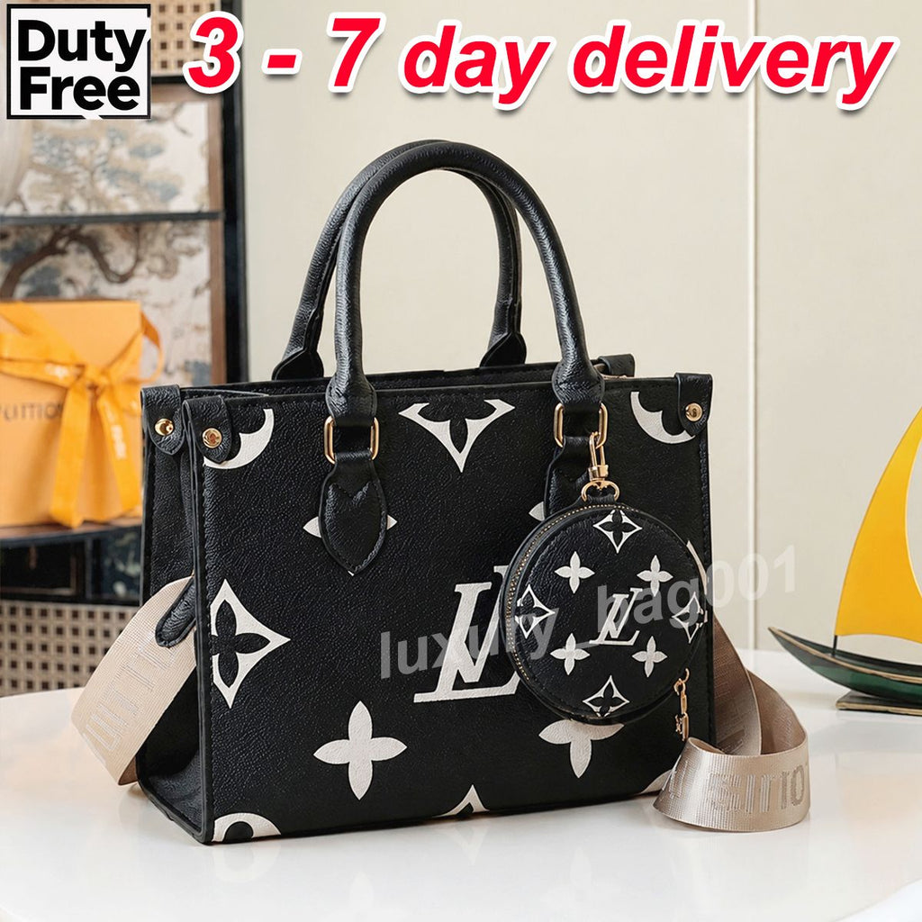 Designer Bag 0Ntheg0 Tote Bag Luxury Bag Two-Color Beach Bag Shoulder Bag High Quality Women'S Handbag Purses Cowhide Leather Crossbody Bag Women Mini Bag Shopping Bag