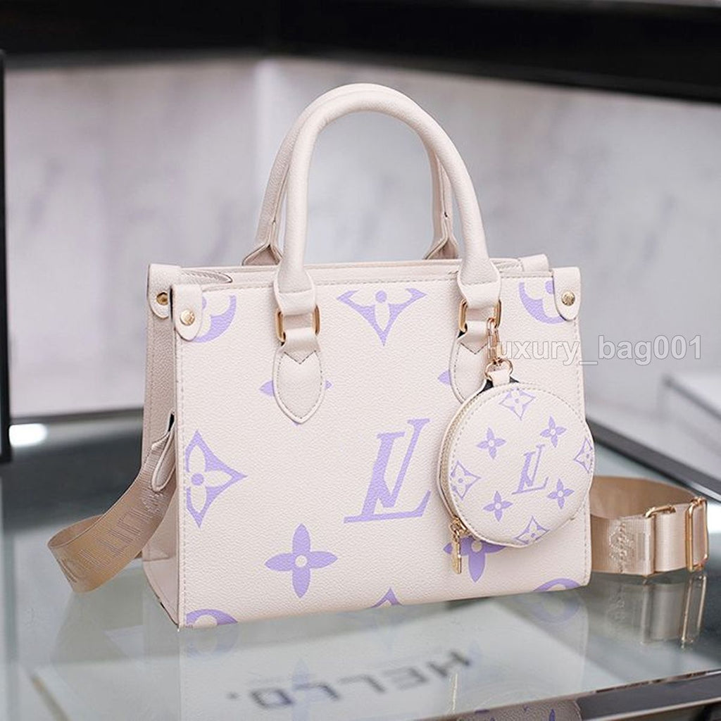 Designer Bag 0Ntheg0 Tote Bag Luxury Bag Two-Color Beach Bag Shoulder Bag High Quality Women'S Handbag Purses Cowhide Leather Crossbody Bag Women Mini Bag Shopping Bag