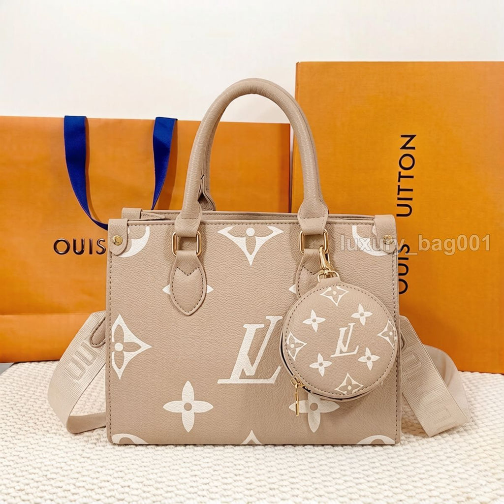 Designer Bag 0Ntheg0 Tote Bag Luxury Bag Two-Color Beach Bag Shoulder Bag High Quality Women'S Handbag Purses Cowhide Leather Crossbody Bag Women Mini Bag Shopping Bag