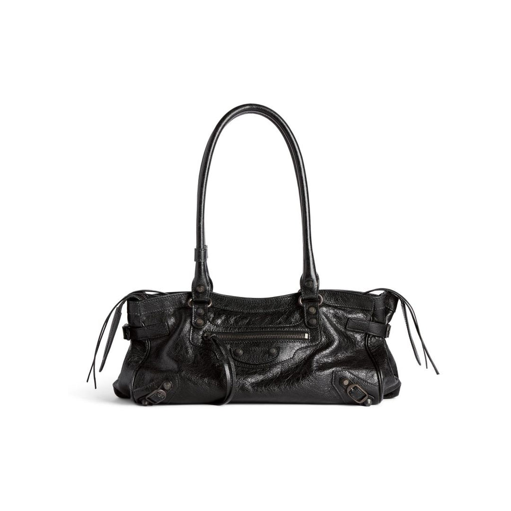 TOP Quality Fine-Grain Leather Horizontal Tote Shoulder Bag